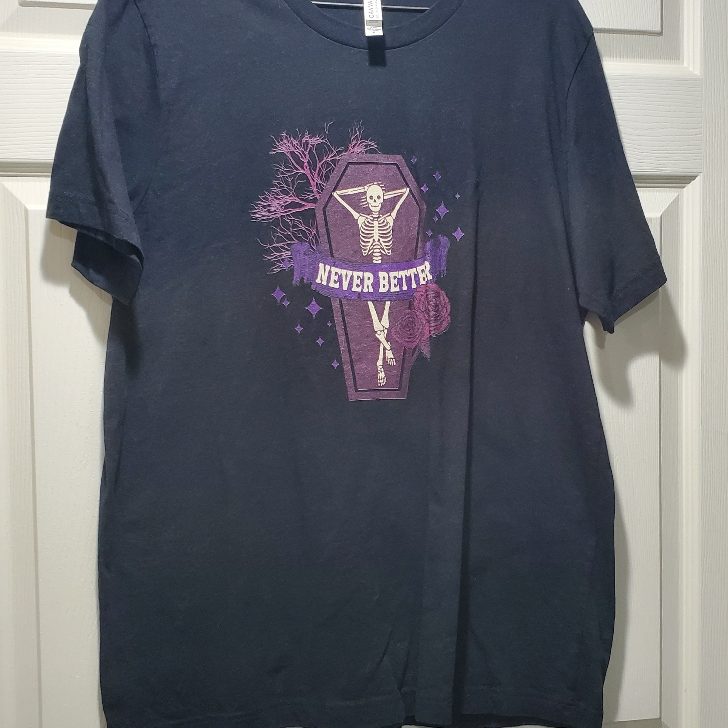 Bella Canvas Black Tee With Purple Graphic
